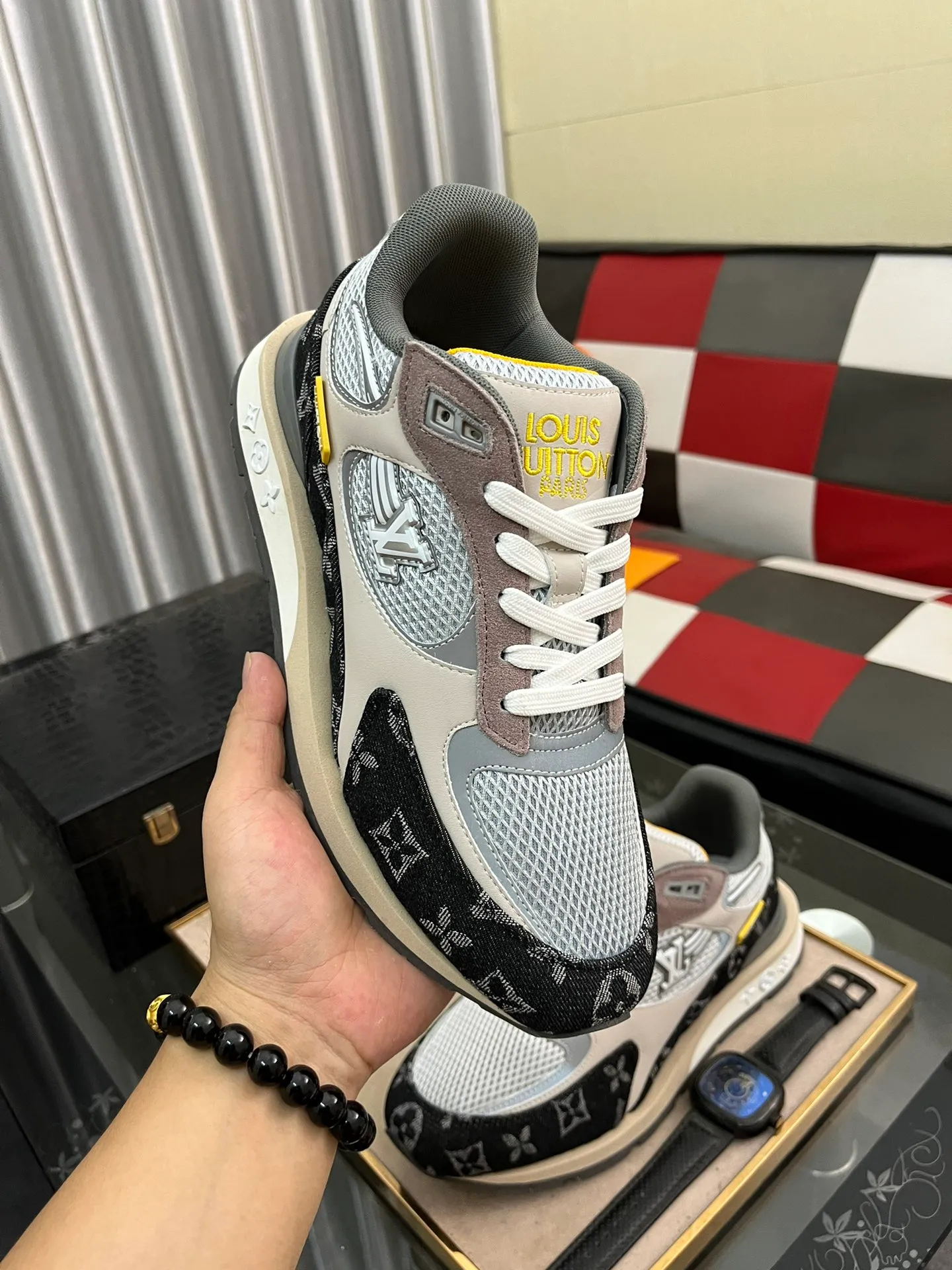 Men's Men's Shoes 💰660⌚️⌚️【LOUIS VUITTON) New 🍀LV Louis Vuitton*——LV classic dad shoes trendy shoes! Made of imported original soft calf leather, imported fly woven lining. Original wear-resistant rubber outsole! High quality products! Code number: 38-44